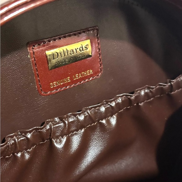 Dillards Elegant Brown Leather Handbag - Picture 9 of 9